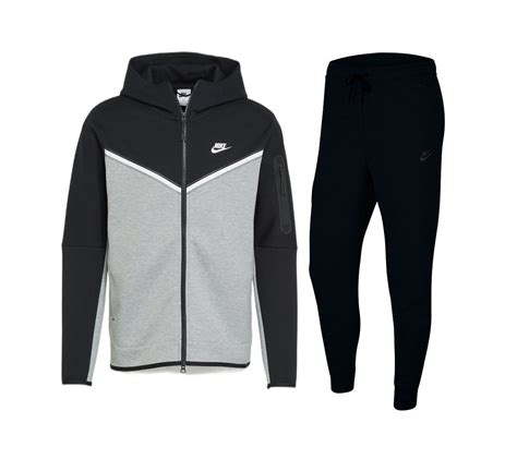 nike fleece tech heren broek grijs|Nike tech broek zwart.